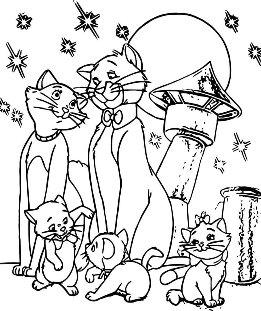 Free printable Aristocats coloring page #198874 from Animation Movies collection
