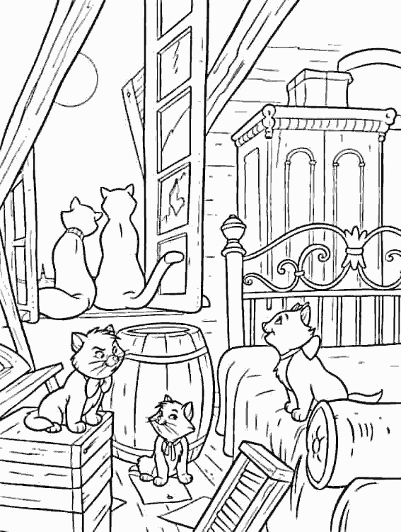 Coloring page: Aristocats (Animation Movies) #26935 - Free Printable Coloring Pages