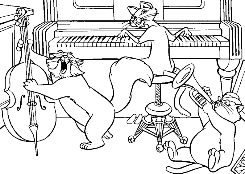 Coloring page: Aristocats (Animation Movies) #26957 - Free Printable Coloring Pages