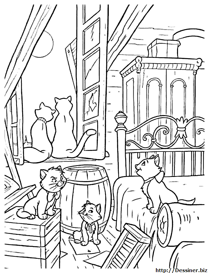 Coloring page: Aristocats (Animation Movies) #26971 - Free Printable Coloring Pages