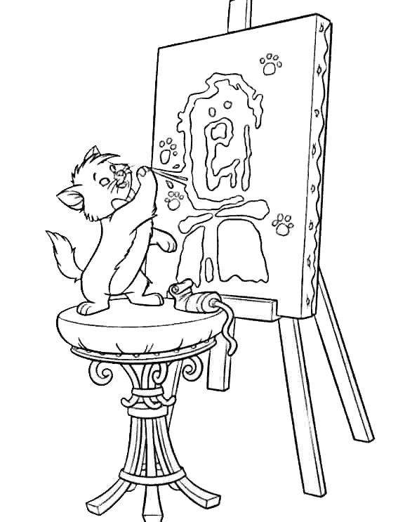 Coloring page: Aristocats (Animation Movies) #26985 - Free Printable Coloring Pages