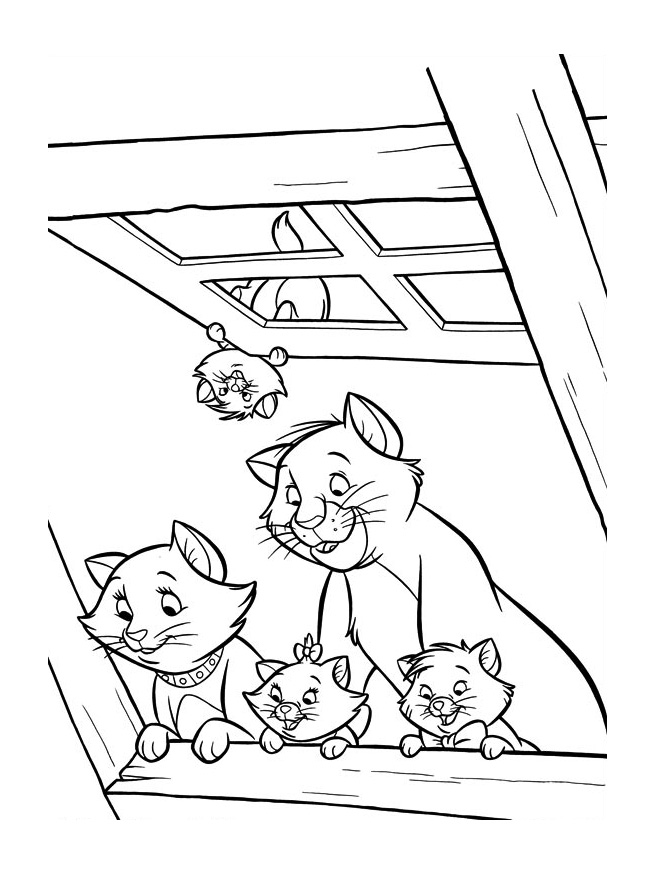Coloring page: Aristocats (Animation Movies) #27038 - Free Printable Coloring Pages