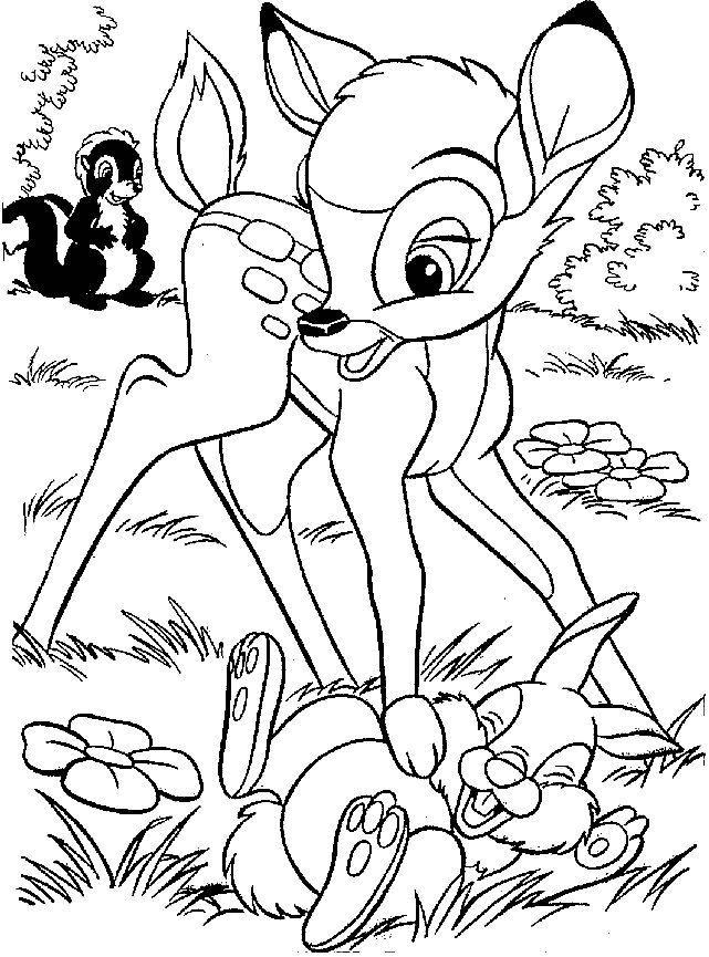 Coloring page: Bambi (Animation Movies) #128509 - Free Printable Coloring Pages
