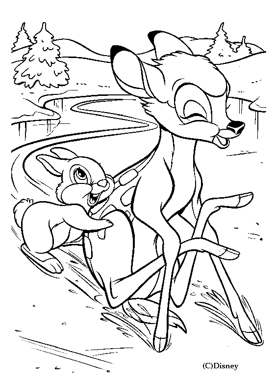 Coloring page: Bambi (Animation Movies) #128547 - Free Printable Coloring Pages