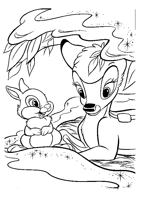 Coloring page: Bambi (Animation Movies) #128557 - Free Printable Coloring Pages