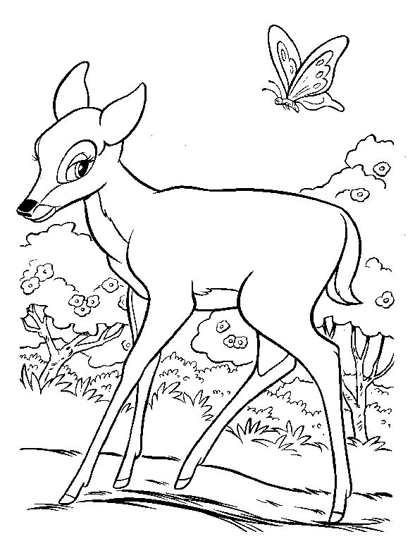 Coloring page: Bambi (Animation Movies) #128604 - Free Printable Coloring Pages