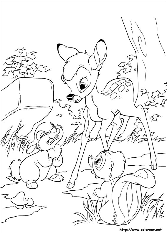 Coloring page: Bambi (Animation Movies) #128629 - Free Printable Coloring Pages