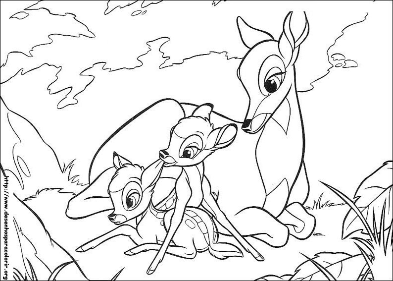 Coloring page: Bambi (Animation Movies) #128665 - Free Printable Coloring Pages