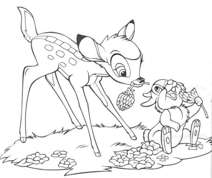 Coloring page: Bambi (Animation Movies) #128668 - Free Printable Coloring Pages