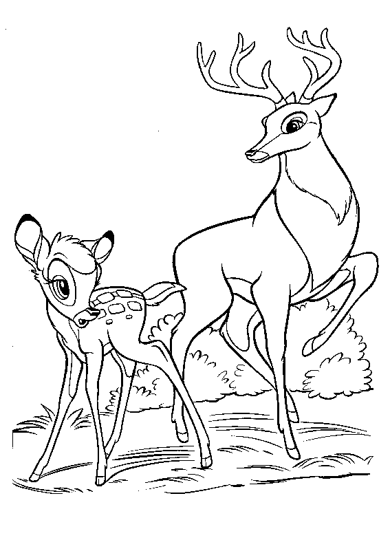 Coloring page: Bambi (Animation Movies) #128670 - Free Printable Coloring Pages