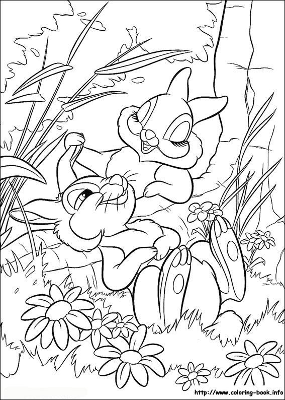 bambi skunk coloring page