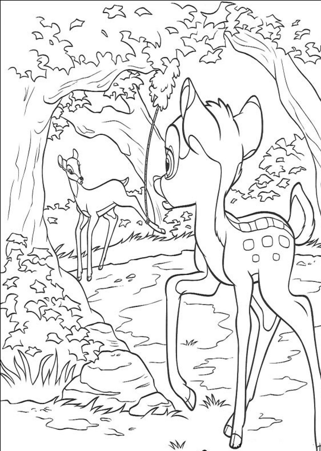 Coloring page: Bambi (Animation Movies) #128691 - Free Printable Coloring Pages