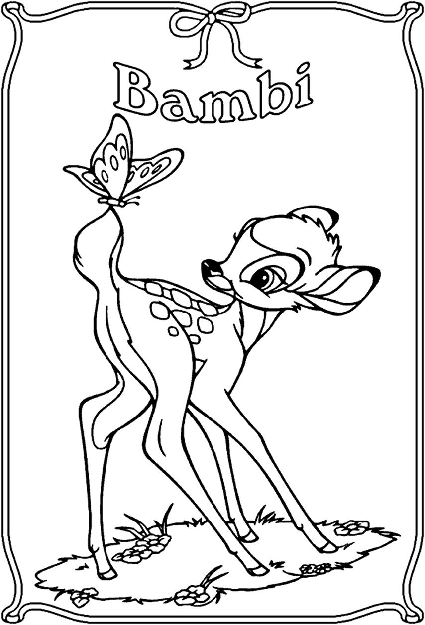 Coloring page: Bambi (Animation Movies) #128698 - Free Printable Coloring Pages