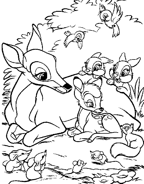 Coloring page: Bambi (Animation Movies) #128711 - Free Printable Coloring Pages