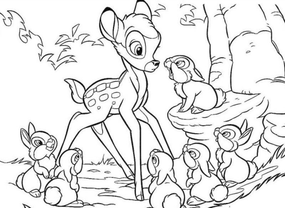 Coloring page: Bambi (Animation Movies) #128735 - Free Printable Coloring Pages