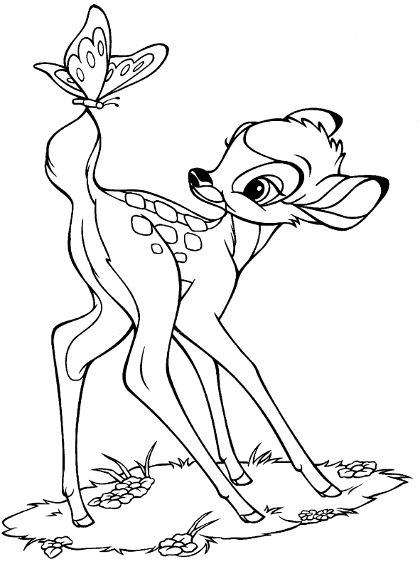 Coloring page: Bambi (Animation Movies) #128738 - Free Printable Coloring Pages