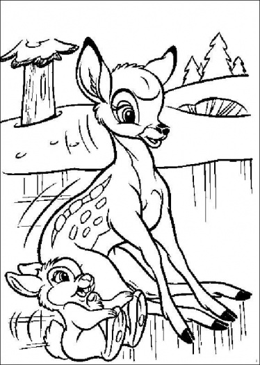 Coloring page: Bambi (Animation Movies) #128739 - Free Printable Coloring Pages