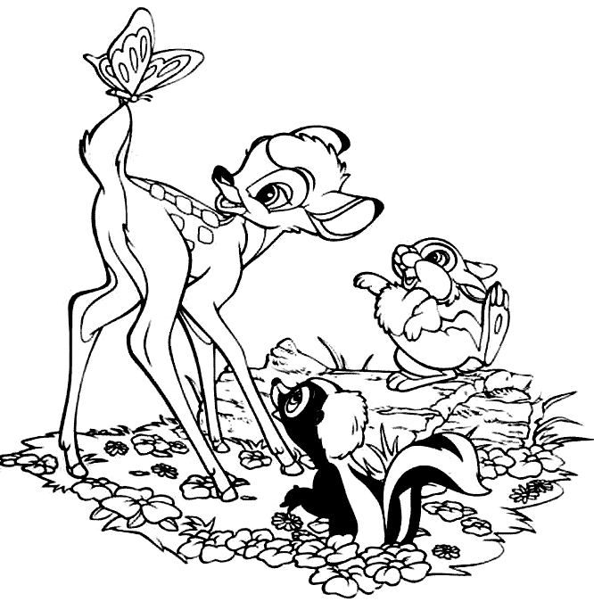 Coloring page: Bambi (Animation Movies) #128757 - Free Printable Coloring Pages