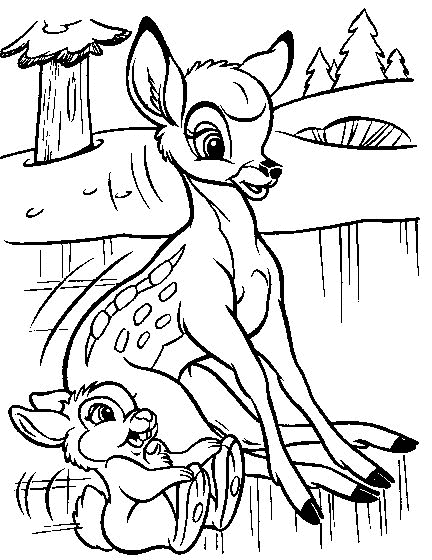 Coloring page: Bambi (Animation Movies) #128758 - Free Printable Coloring Pages