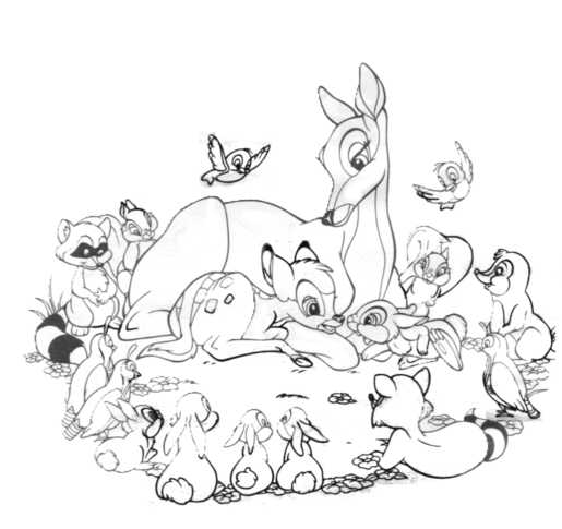 Coloring page: Bambi (Animation Movies) #128761 - Free Printable Coloring Pages