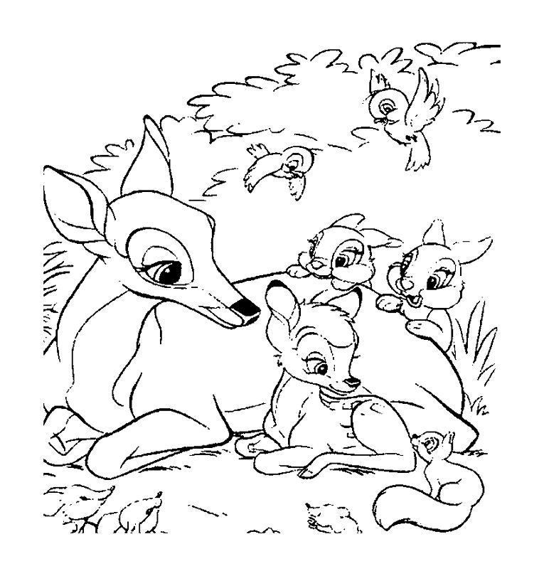 Coloring page: Bambi (Animation Movies) #128763 - Free Printable Coloring Pages