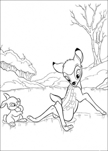 Coloring page: Bambi (Animation Movies) #128764 - Free Printable Coloring Pages