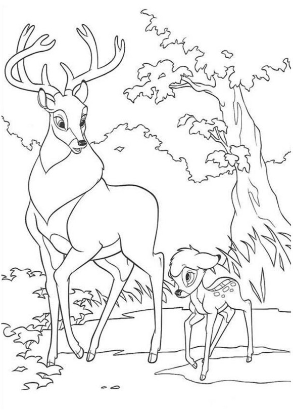 Coloring page: Bambi (Animation Movies) #128767 - Free Printable Coloring Pages