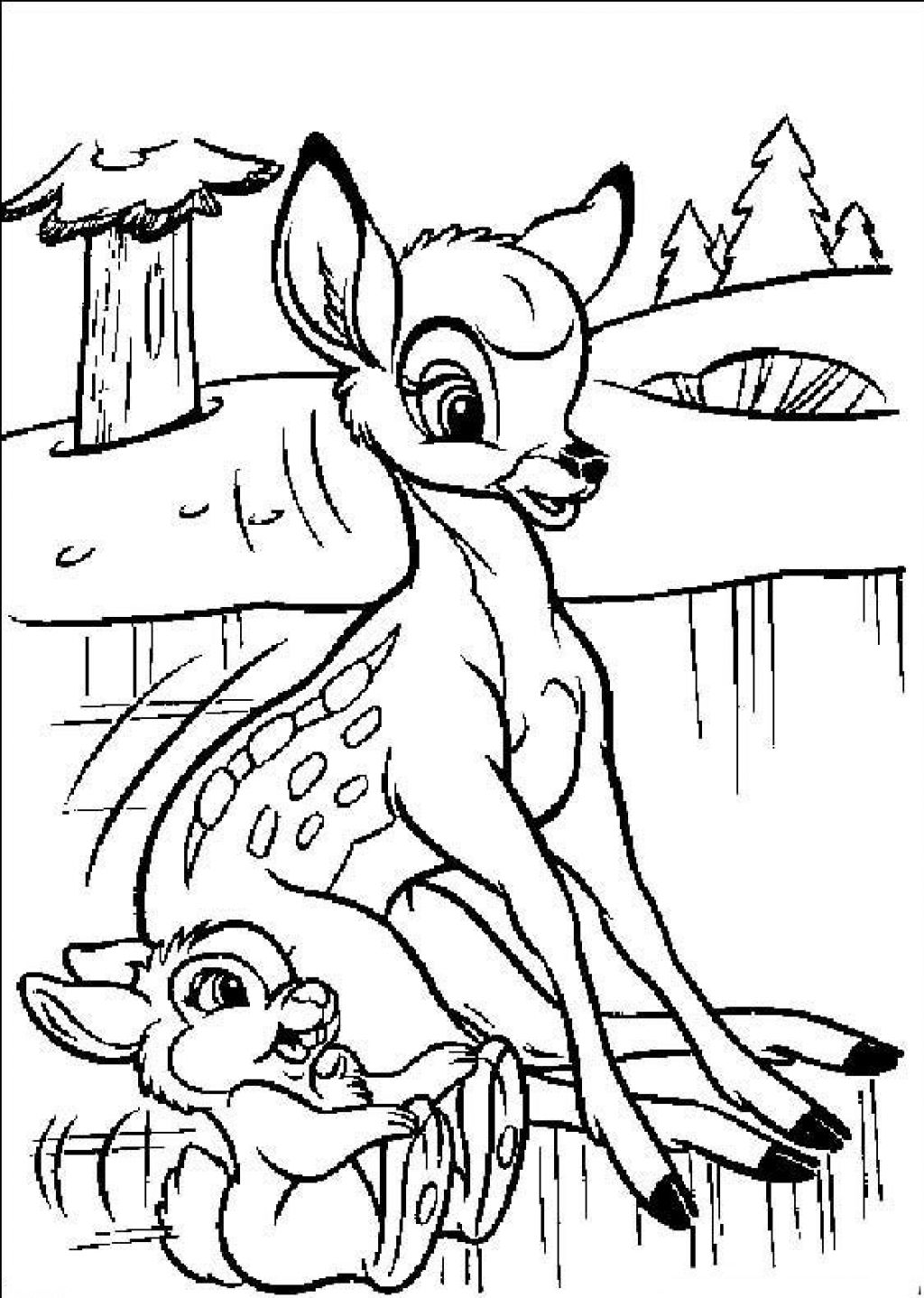 Coloring page: Bambi (Animation Movies) #128773 - Free Printable Coloring Pages