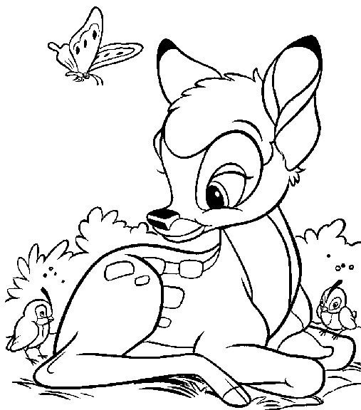 Coloring page: Bambi (Animation Movies) #128804 - Free Printable Coloring Pages