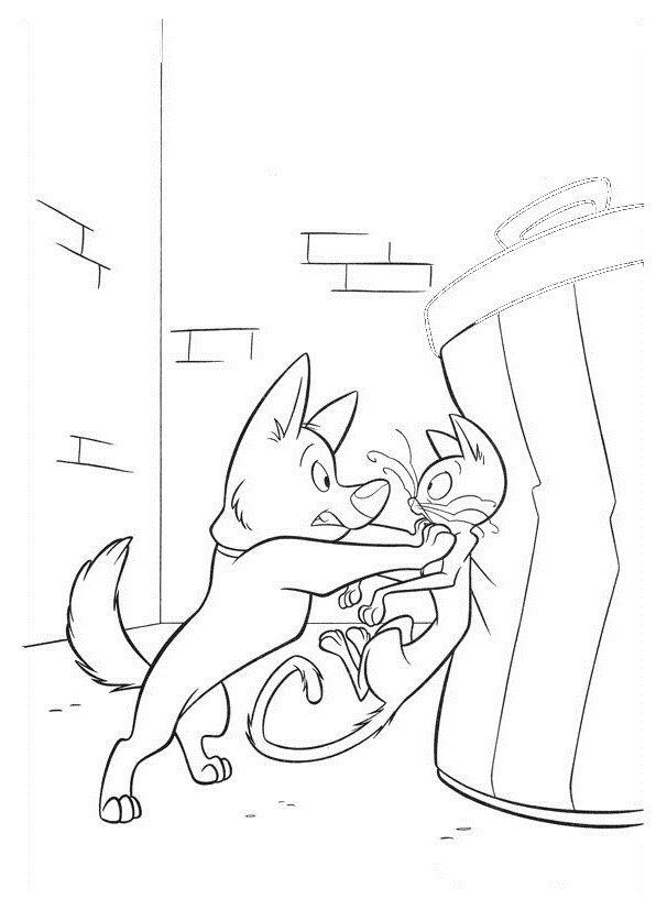 Coloring page: Bolt (Animation Movies) #131759 - Free Printable Coloring Pages
