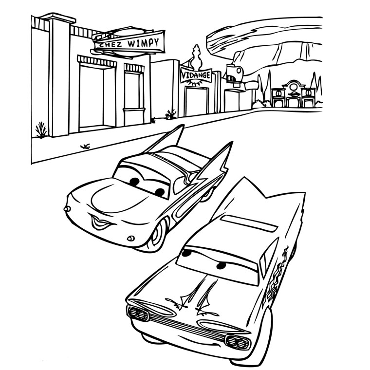 Coloring page: Cars (Animation Movies) #132607 - Free Printable Coloring Pages