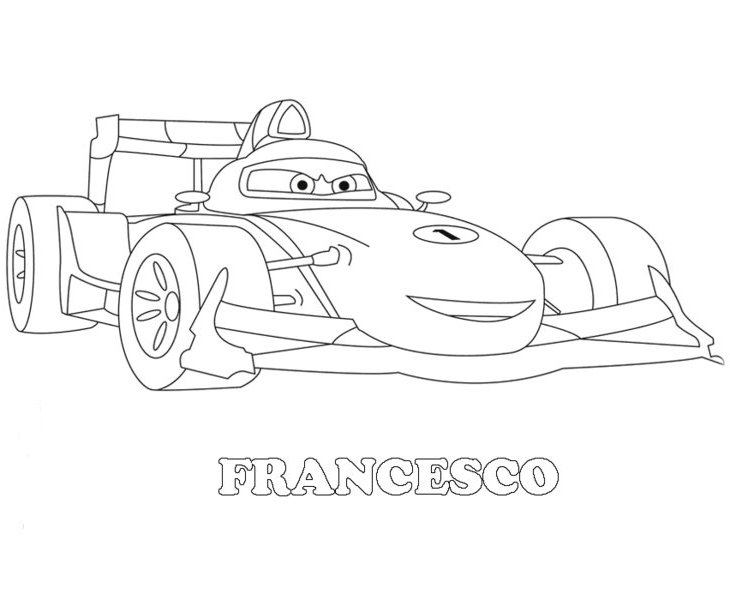 cars 2 coloring pages francesco
