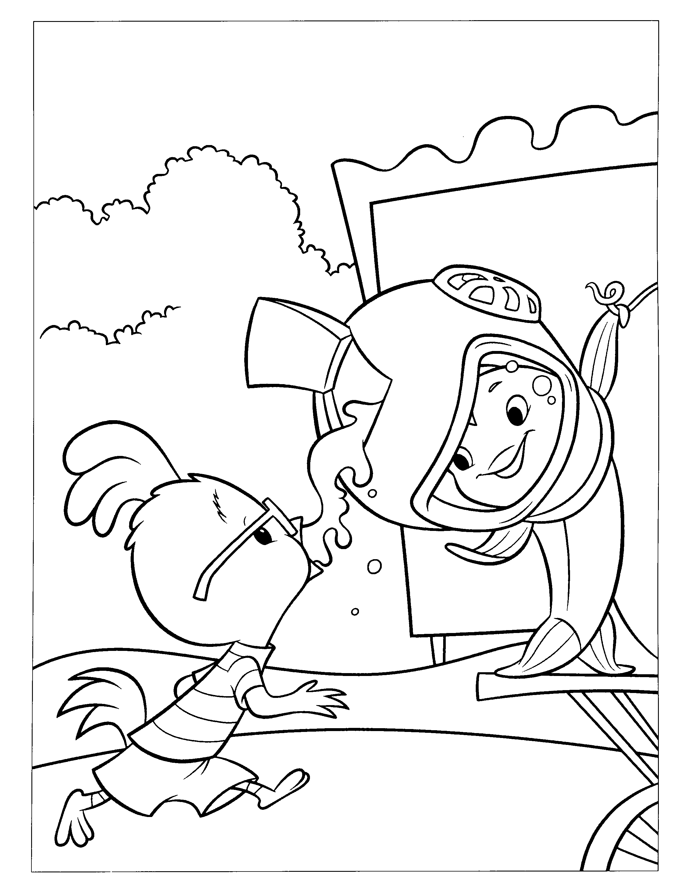 Coloring page: Chicken Little (Animation Movies) #72685 - Free Printable Coloring Pages