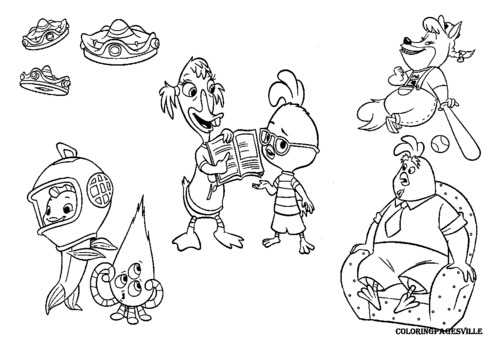 Coloring page: Chicken Little (Animation Movies) #73067 - Free Printable Coloring Pages