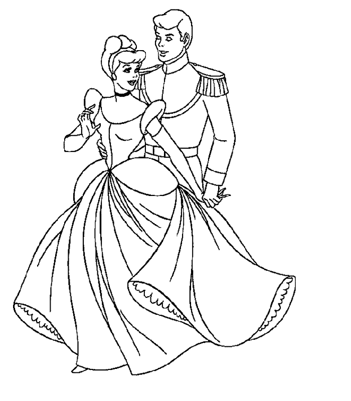 Coloring page: Cinderella (Animation Movies) #129480 - Free Printable Coloring Pages