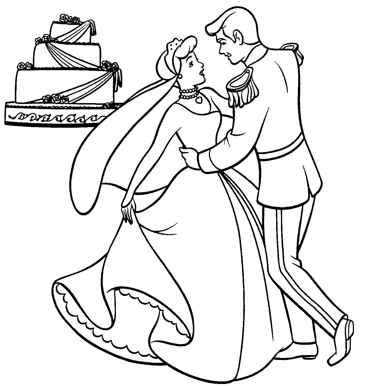 Coloring page: Cinderella (Animation Movies) #129482 - Free Printable Coloring Pages