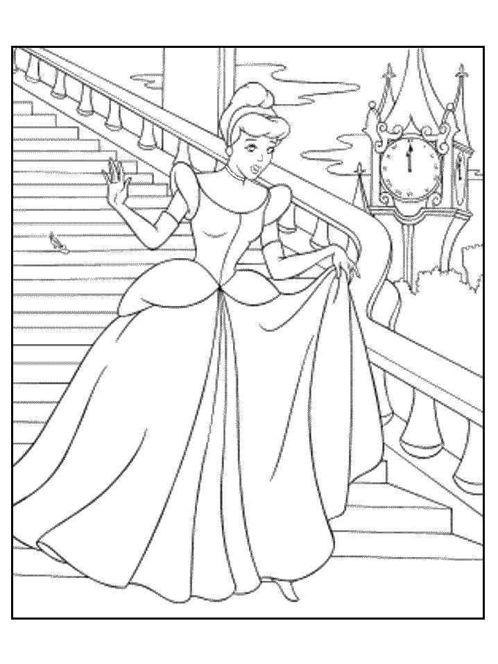 Coloring page: Cinderella (Animation Movies) #129483 - Free Printable Coloring Pages