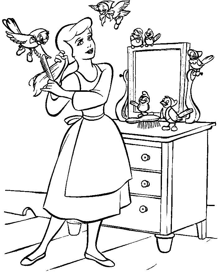 Coloring page: Cinderella (Animation Movies) #129486 - Free Printable Coloring Pages