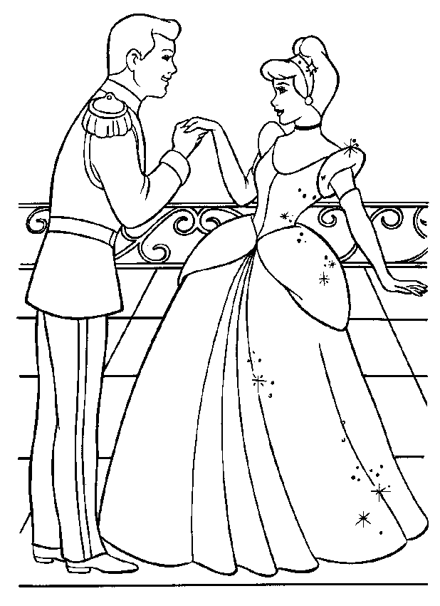 Coloring page: Cinderella (Animation Movies) #129488 - Free Printable Coloring Pages