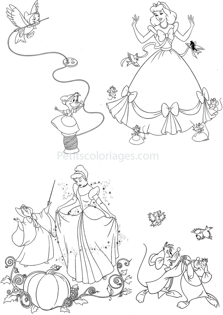 Coloring page: Cinderella (Animation Movies) #129491 - Free Printable Coloring Pages