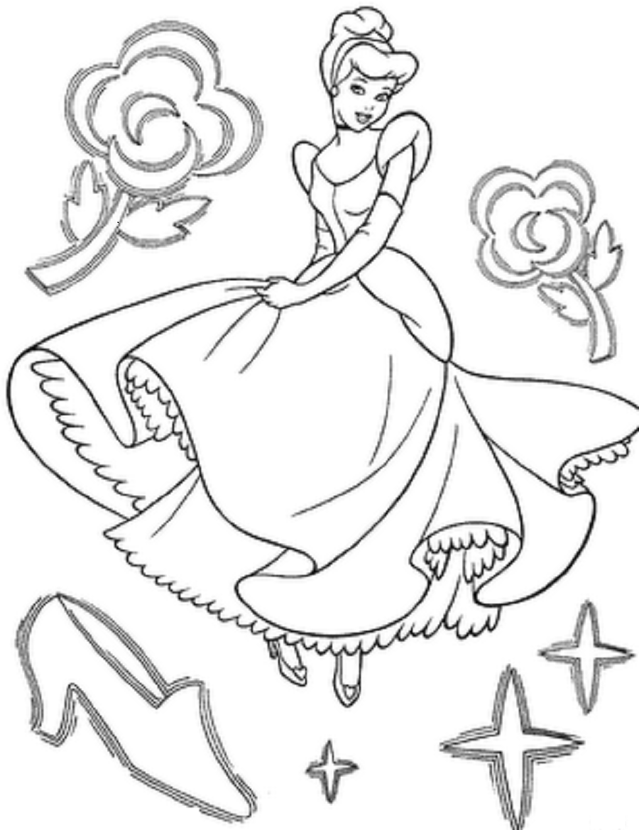 Coloring page: Cinderella (Animation Movies) #129498 - Free Printable Coloring Pages