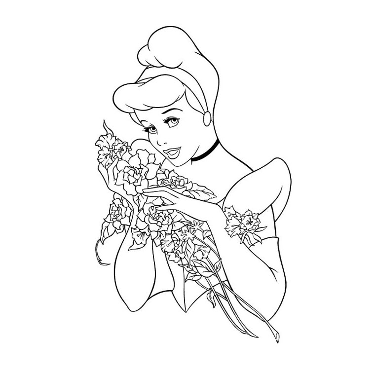 Drawing Cinderella #129504 (Animation Movies) – Printable coloring pages