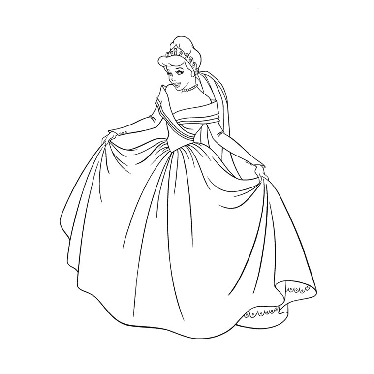 Coloring page: Cinderella (Animation Movies) #129511 - Free Printable Coloring Pages