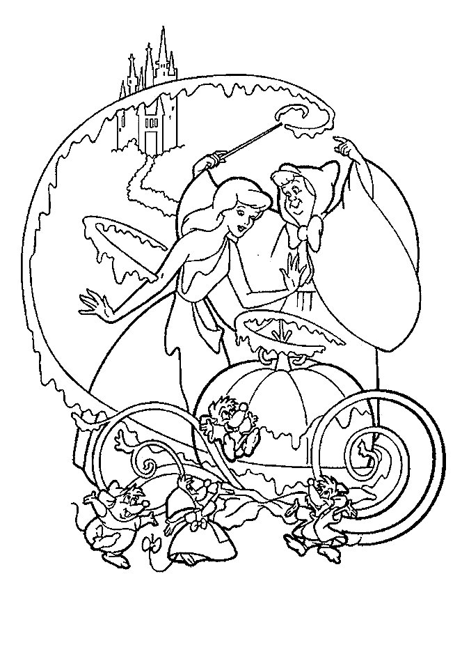 Coloring page: Cinderella (Animation Movies) #129513 - Free Printable Coloring Pages