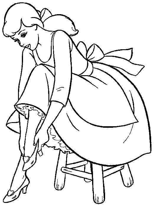 Coloring page: Cinderella (Animation Movies) #129516 - Free Printable Coloring Pages