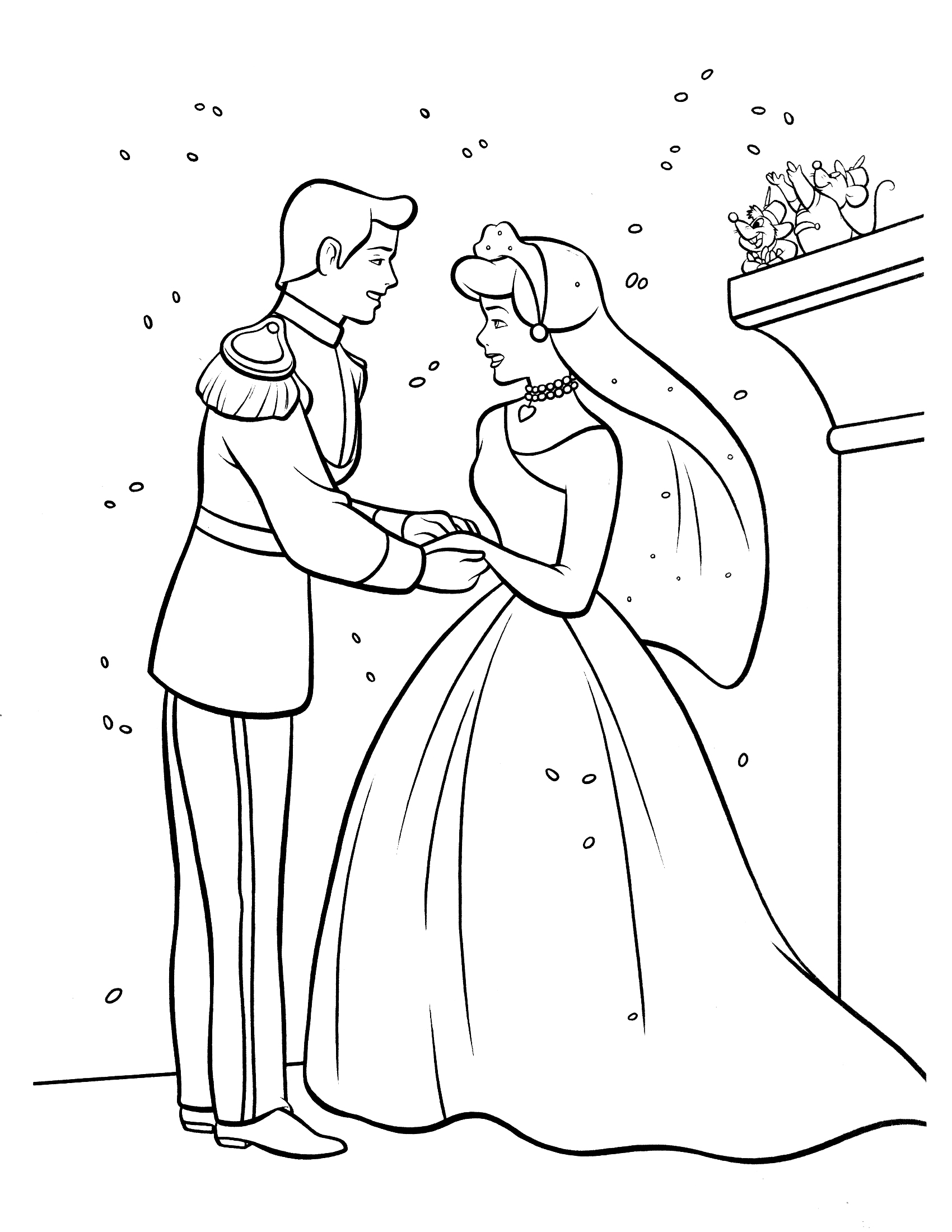 Drawing Cinderella #129521 (Animation Movies) – Printable coloring pages