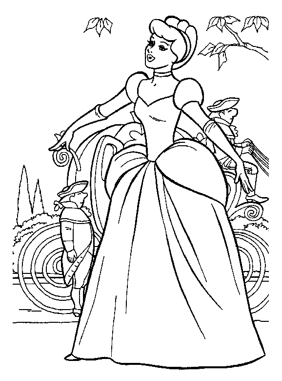 Coloring page: Cinderella (Animation Movies) #129524 - Free Printable Coloring Pages