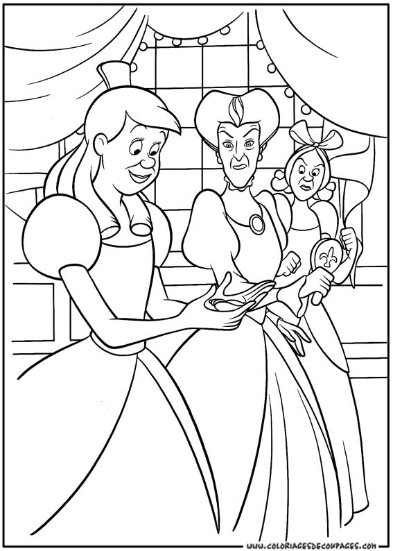 Coloring page: Cinderella (Animation Movies) #129532 - Free Printable Coloring Pages