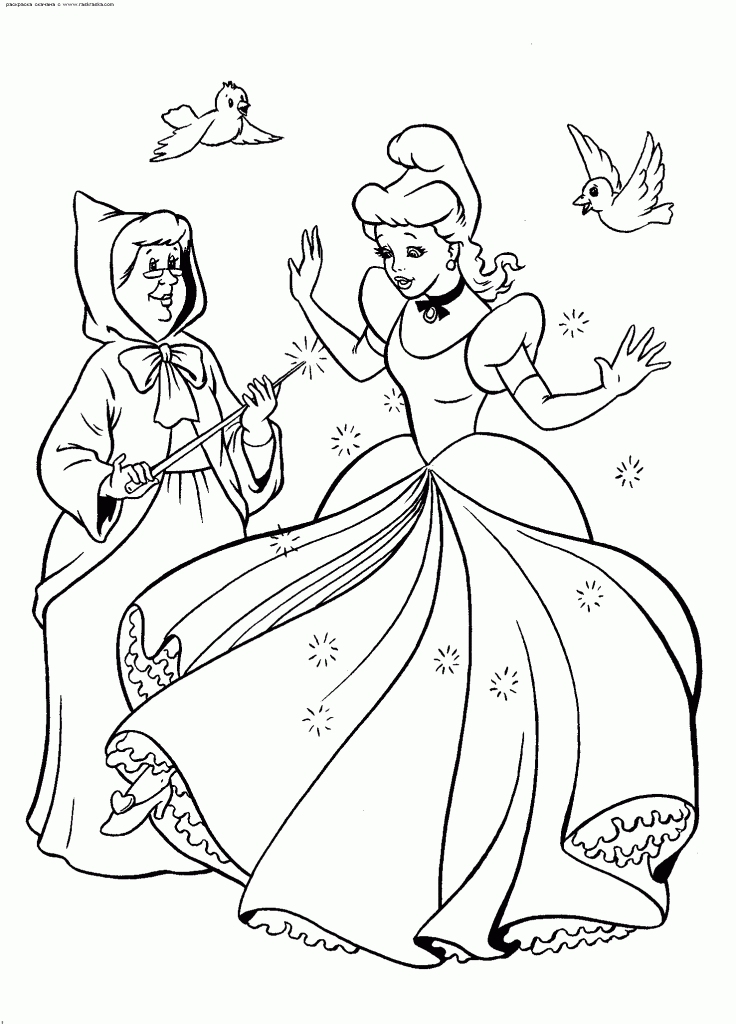 Drawings Cinderella (Animation Movies) – Printable coloring pages