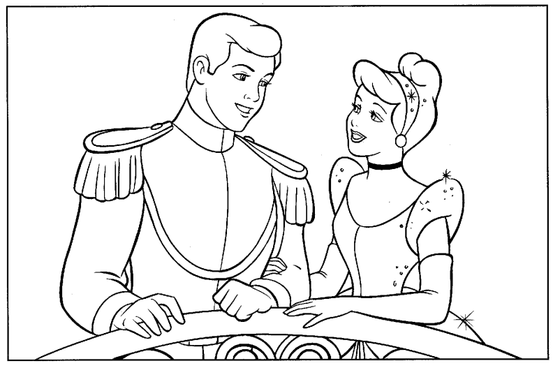 Coloring page: Cinderella (Animation Movies) #129540 - Free Printable Coloring Pages